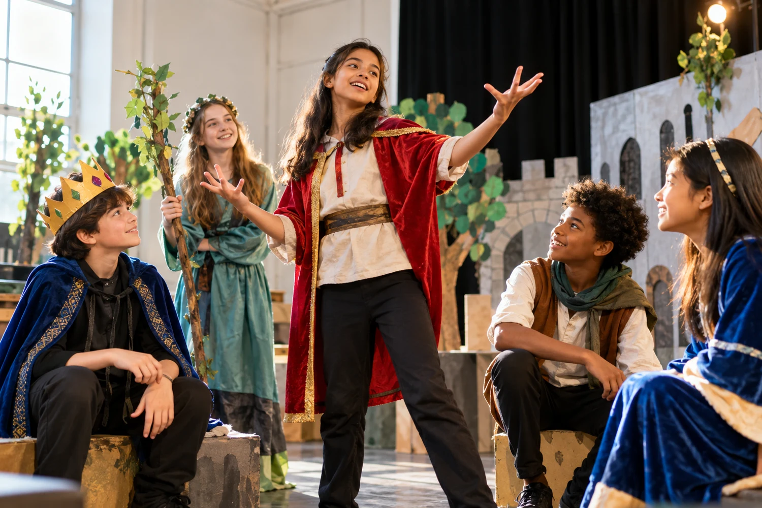Children developing expression through speech and drama